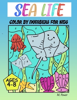 Paperback Sea Life Color by Number for Kids Ages 4-8 Book