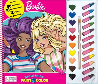 Hardcover Barbie Deluxe Poster Paint & Color Book