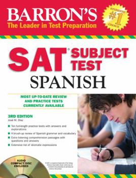 Paperback Barron's SAT Subject Test: Spanish with Audio CDs [With CD (Audio)] Book