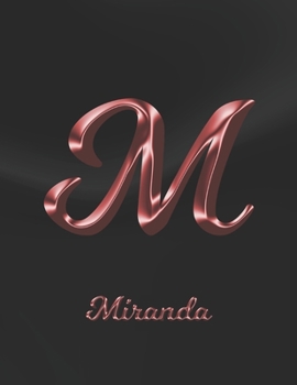 Miranda: 1 Year Weekly Planner with Note Pages (12 Months) | Black Marble Rose Gold Pink Effect Letter M | 2020 - 2021 | Week Planning | Monthly ... | Plan Each Day, Set Goals & Get Stuff Done