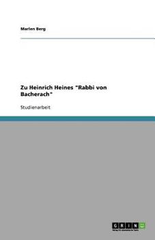 Paperback Zu Heinrich Heines "Rabbi von Bacherach" [German] Book