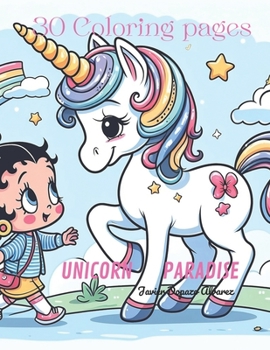 Paperback Unicorn Paradise Coloring Book for Kids Book
