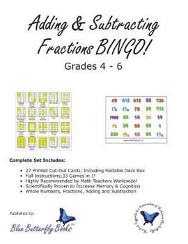 Paperback Adding & Subtracting Fractions BINGO! Book