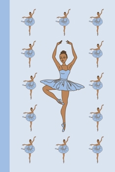 Paperback Sketch Journal: Ballerinas en Pointe (Blue) 6x9 - Pages are LINED ON THE BOTTOM THIRD with blank space on top Book