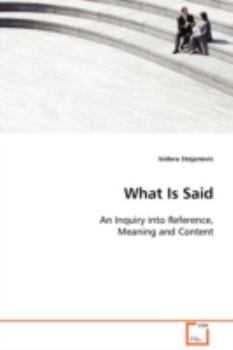 Paperback What Is Said Book