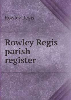 Paperback Rowley Regis parish register Book