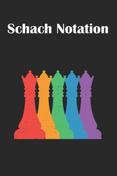 Paperback Schach Notation: Schach Scorebook mit 110 Seiten. Mit Schachfiguren auf dem Cover. [German] Book