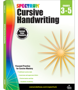 Paperback Spectrum Cursive Handwriting, Grades 3 - 5 Book
