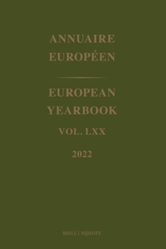 Leather Bound European Yearbook / Annuaire Européen, Volume 70 (2022) Book