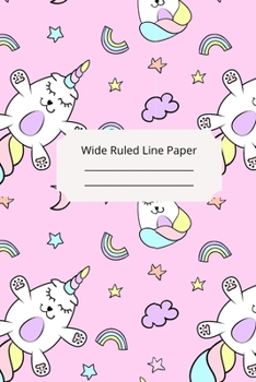 This Sleep Cat Theme Wide Ruled Line Paper