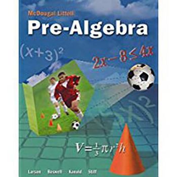 Paperback McDougal Littell Pre-Algebra: Student Edition 2005 Book