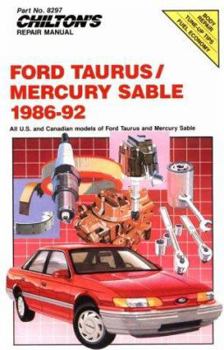 Paperback Chilton's Repair Manual: Ford Taurus Mercury Sable 1986-92 Book