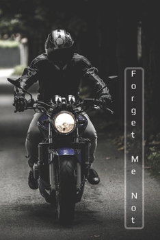 Forget Me Not: Black Motor Bike.Motercycle.Internet Password Logbook with alphabetical tabs.Personal Address of websites, usernames, passwords ... printed format.Size 6x9 inches