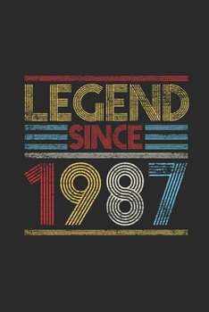 Legend Since 1987: Graph Paper Notebook (6" x 9" - 120 pages) ~ Birthday Themed Notebook for Daily Journal, Diary, and Gift