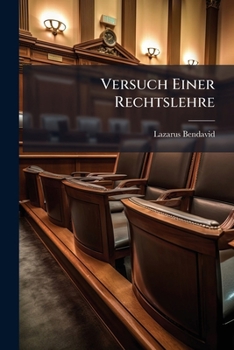 Paperback Versuch Einer Rechtslehre [German] Book