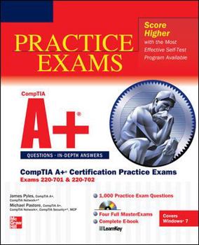 Paperback CompTIA A+ Certification Practice Exams: (Exams 220-701 & 220-702) [With CDROM] Book