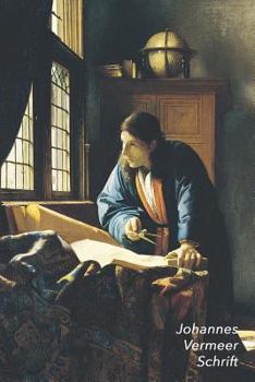Paperback Johannes Vermeer Schrift: De Geograaf Artistiek Dagboek voor Aantekeningen Stijlvol Notitieboek Ideaal Voor School, Studie, Recepten of Wachtwoorden [Dutch] Book