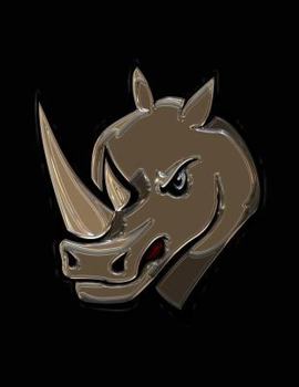 Paperback Metallic Rhino Notebook: 8.5 X 11 202 College Ruled Pages Book