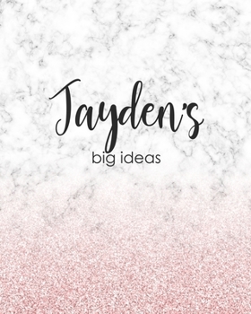 Paperback Jayden's Big Ideas: Personalized Notebook - 8x10 Lined Women's Journal Book