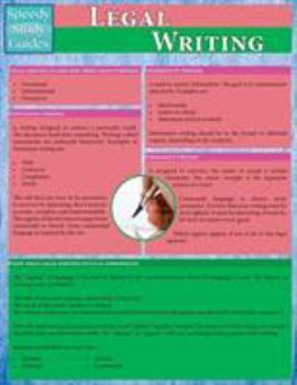 Paperback Legal Writing (Speedy Study Guides: Academic) Book