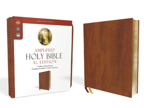 Imitation Leather Amplified Holy Bible, XL Edition, Leathersoft, Brown Book