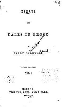 Paperback Essays and Tales in Prose - Vol. I Book