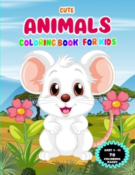 Paperback cute animals coloring book for kids: "Joyful Jungle: Dive into a World of Cute Creatures (Perfect for Ages 5-14)" Book