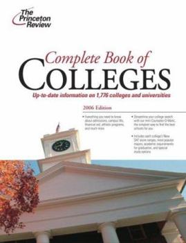 Paperback Complete Book of Colleges, 2006 (College Admissions Guides) Book
