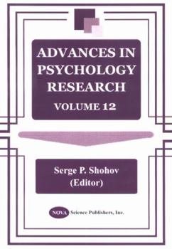 Hardcover Advances in Psychology Research Book