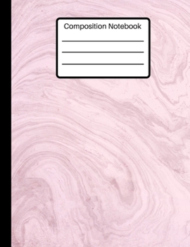 Composition Notebook: Marble Texture Pink Lavender College Ruled Blank Lined Cute Notebooks for Girls Teens Kids School Writing Notes Journal (8.5" x 11")