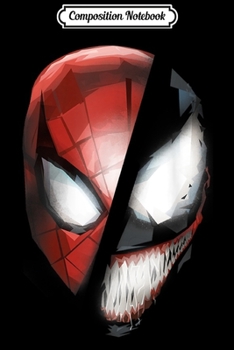 Composition Notebook: Marvel Spider-Man Venom Face Mask Split Low Poly Portrait  Journal/Notebook Blank Lined Ruled 6x9 100 Pages