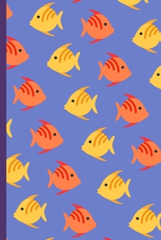 Fishy Pattern Notebook: Fun Fish Repeating Design Small Lined Notebook