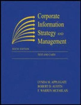 Hardcover Corporate Information Strategy and Management Book