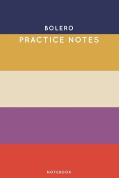 Paperback Bolero Practice Notes: Cute Stripped Autumn Themed Dancing Notebook for Serious Dance Lovers - 6"x9" 100 Pages Journal Book
