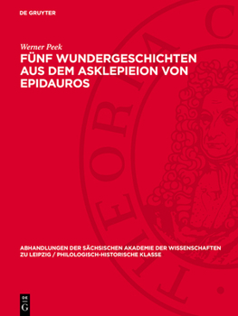 Hardcover Fünf Wundergeschichten aus dem Asklepieion von Epidauros [German] Book
