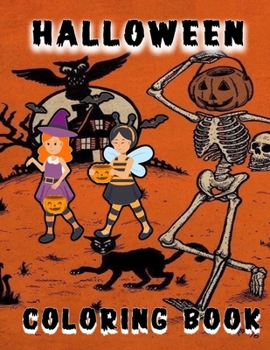 Paperback halloween coloring book: (Edition 2022) Simple Spooky Illustrations to Color for Kids Book