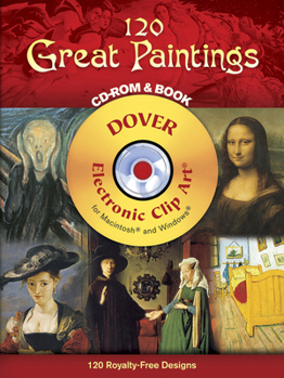 Paperback 120 Great Paintings CD-ROM and Book [With CD-ROM] Book
