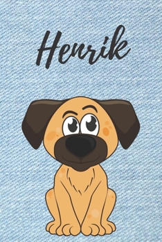 Paperback Personalisiertes Notizbuch - Hunde Henrik: DIN A5, 120 blanko Seiten [German] Book