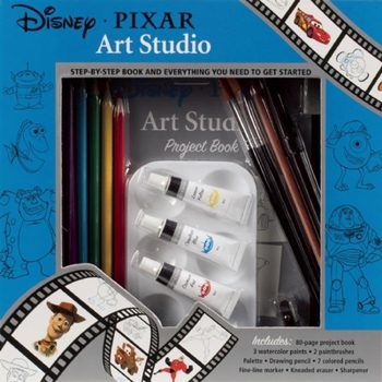 Hardcover Disney-Pixar Art Studio: Step by Step Book and Everything You Need to Get Started Book