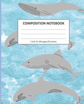 Paperback Composition Notebook: Wide Ruled Line Class Notebook, School Notebook, Homes School Notebook, Gift for Kids, Students, Teens, 7.5 x 9.25 inc Book