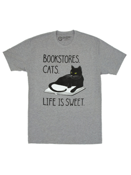Misc. Bookstore Cats Unisex T-Shirt XX-Large Book