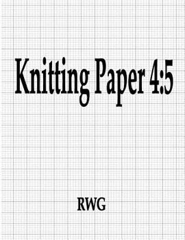 Paperback Knitting Paper 4: 5: 50 Pages 8.5" X 11" Book