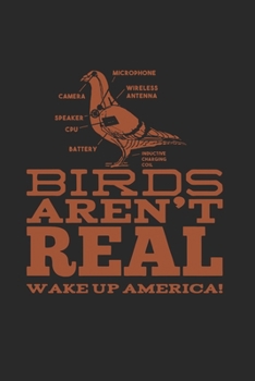 Paperback Birds Aren't Real: 120 Pages 6 'x 9' -Dot Graph Paper Journal Manuscript - Planner - Scratchbook - Diary Book