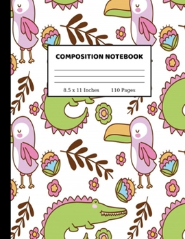 Composition Notebook: Wide Ruled Paper Notebook Journal | Cute Wide Blank Lined Workbook for Teens Kids Students Girls for Home School College Writing Notes | 8.5 x 11 Inches 110 pages