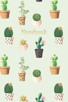 Paperback Notebook: Succulent Plants Notebook Blank Lined Journal Novelty Gift Cactus Plants Print Birthday Gift Notepad Book