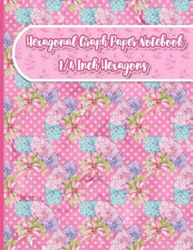 Paperback Hexagonal Graph Paper Notebook: 1/4 Inch Hexagons: Hexagonal Grid Paper For Creating Tiled Or Tessellated Designs - Hydrangea Paper Cover Book