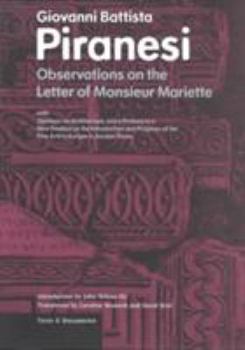 Paperback Observations on the Letter of Monsieur Mariette Book