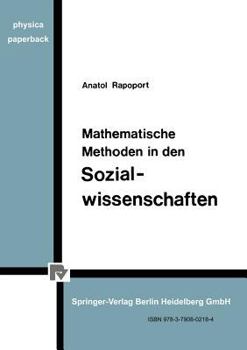 Paperback Mathematische Methoden in Den Sozialwissenschaften [German] Book