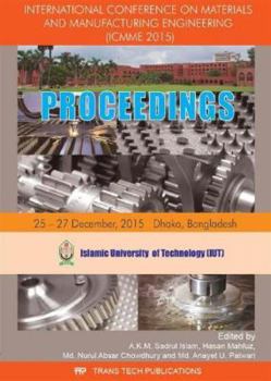 Paperback International Conference on Materials and Manufacturing Engineering 2015 (Applied Mechanics and Materials, 860) Book