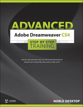 Spiral-bound Adobe Dreamweaver CS4 Advanced Step by Step Training Book